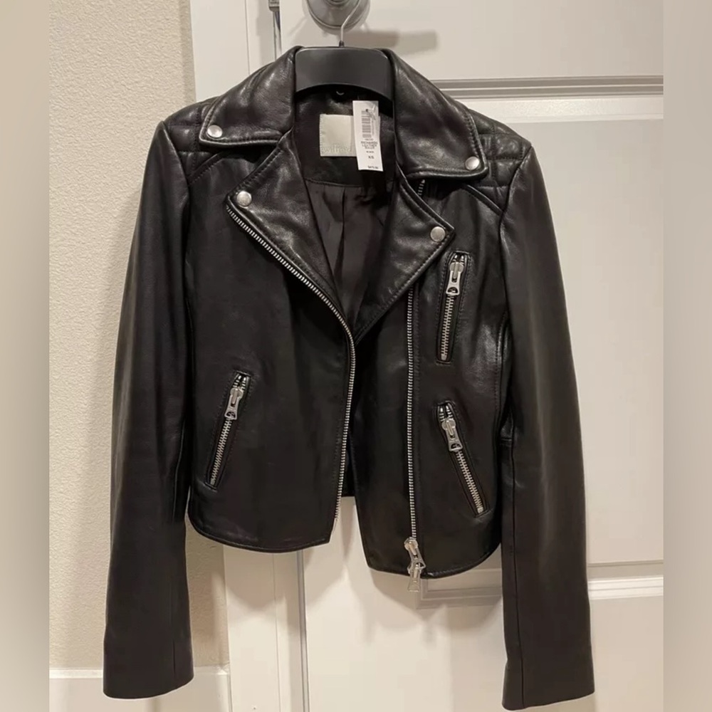 NWT Wilfred Richards Leather Biker Jacket XS